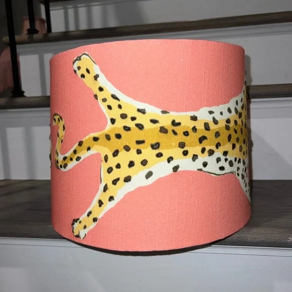 Anthropologie Dana Gibson Leopard Drum Lamp Shade new with tags
